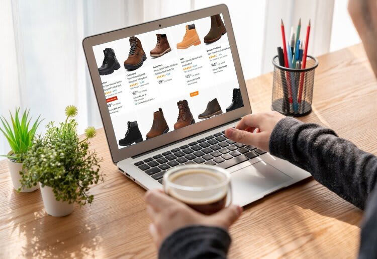 How Much Does It Cost to Build a Website? A person browsing a web-store that was built on a budget