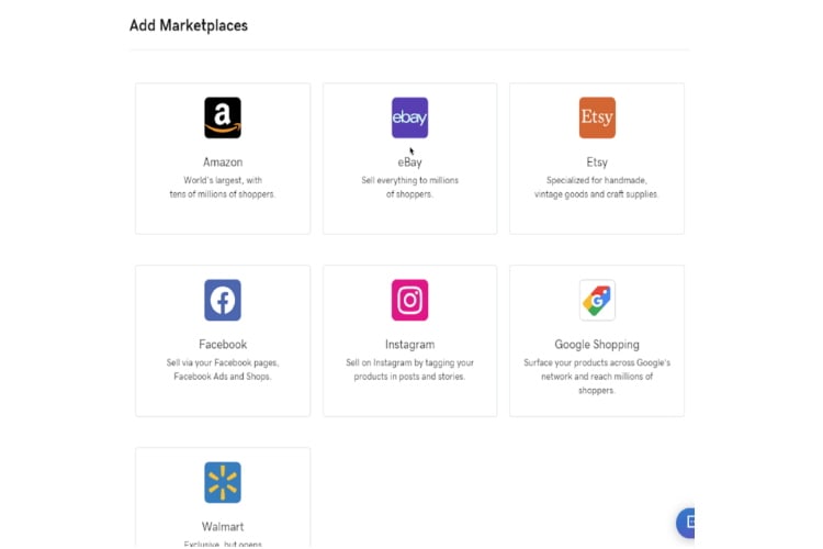 GoDaddy Online Store marketplaces dashboard